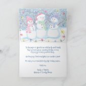 カスタム雪だるまに向かって今シーズンすてきおもしろい シーズンカード (内部)