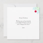 カスタム雪だるまファミリー&スカイブルークリスマス (裏面)