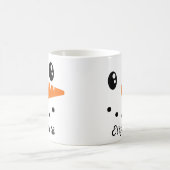 カスタム雪だるまマ子供へグ | ホリデーマグ コーヒーマグカップ (中央)