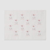 カスタム雪だるま水の色クリスマス写真ギフト 薄葉紙 (正面)