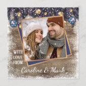 カスタム雪とバーンウッドプランクスパターン シーズンカード (正面)