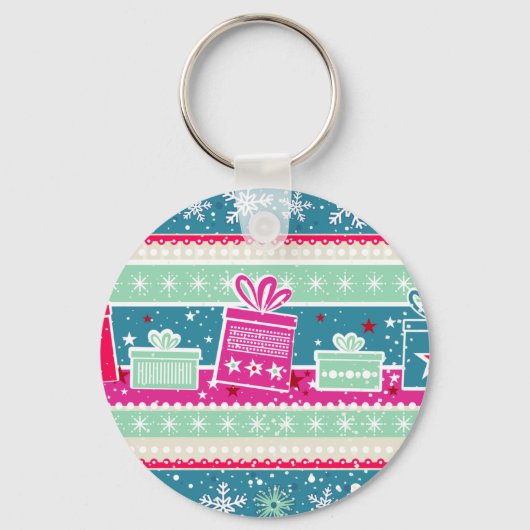 カスタム雪片とプレゼント キーホルダー (正面)