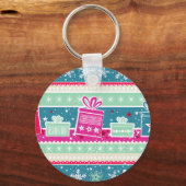カスタム雪片とプレゼント キーホルダー (正面)