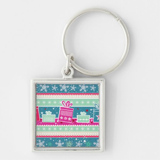 カスタム雪片とプレゼント キーホルダー (正面)