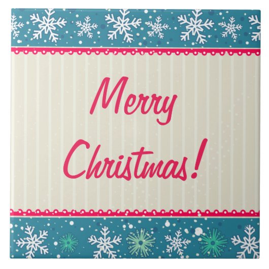 カスタム雪片とプレゼント タイル (正面)