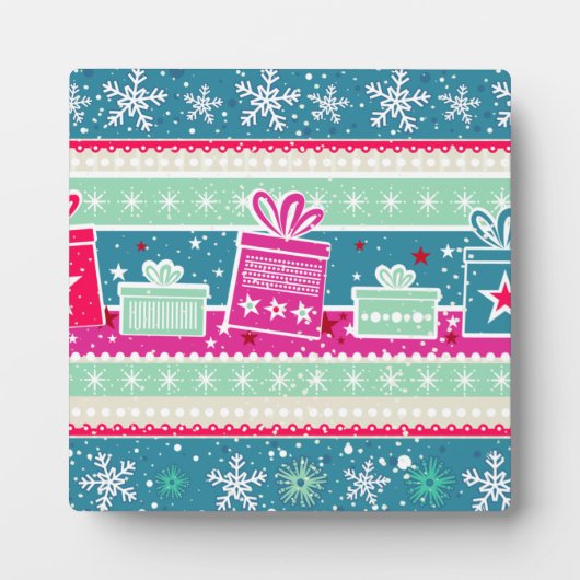 カスタム雪片とプレゼント フォトプラーク (正面)