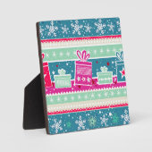 カスタム雪片とプレゼント フォトプラーク (正面)