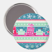 カスタム雪片とプレゼント マグネット (正面/裏面)
