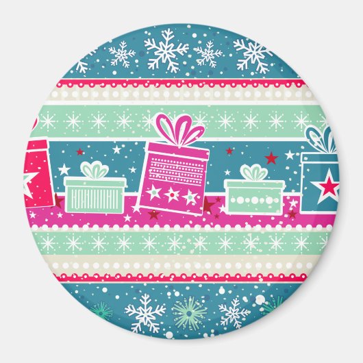 カスタム雪片とプレゼント マグネット (正面)