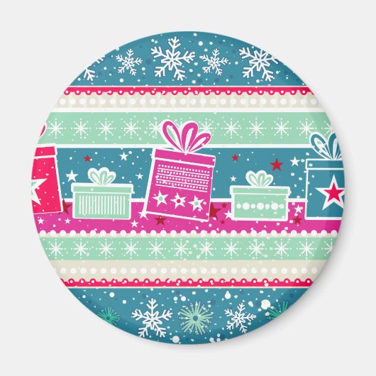 カスタム雪片とプレゼント マグネット (正面)