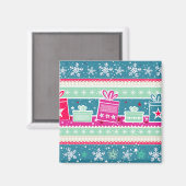 カスタム雪片とプレゼント マグネット (正面/裏面)