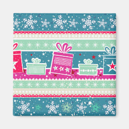 カスタム雪片とプレゼント マグネット