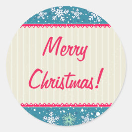 カスタム雪片とプレゼント ラウンドシール