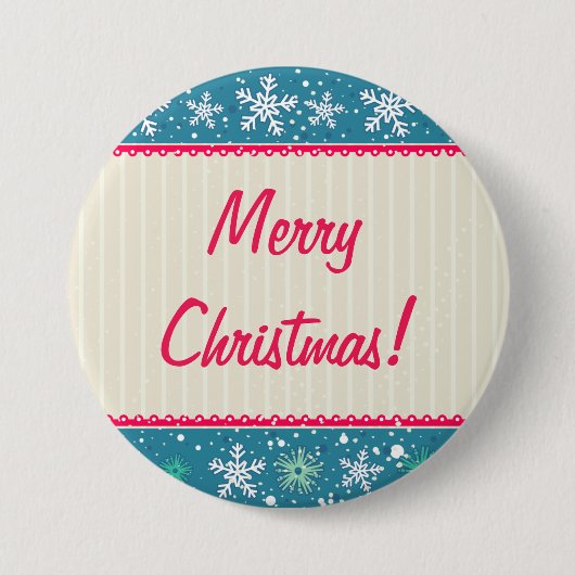 カスタム雪片とプレゼント 缶バッジ (正面)