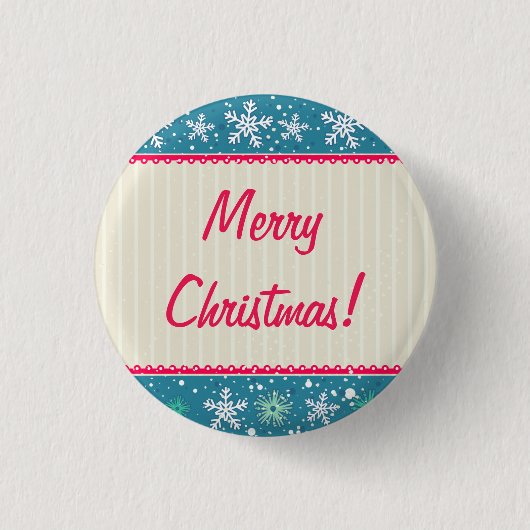 カスタム雪片とプレゼント 缶バッジ (正面)