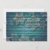 カスタム雪片&バーンウッド木板パターン シーズンカード (裏面)