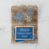 カスタム雪片&バーンウッド木板パターン シーズンカード (内部)