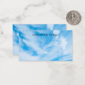 カスタム雲シンプルテンプレート名スクリプトモノグラム ノートカード (正面/裏面インサイチュ)