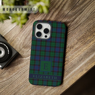 カスタム青い緑の黒のパタ市松模様にーン iPhone 15 PRO MAXケース