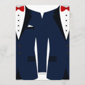 カスタム青と白のゲイ結婚のメニューカード メニュー (裏面)