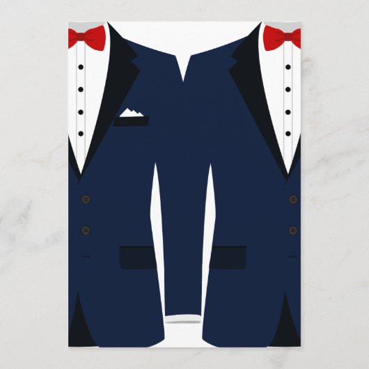 カスタム青と白のゲイ結婚のメニューカード メニュー (裏面)