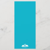 カスタム青と白のメ結婚ニュー・カード メニュー (裏面)