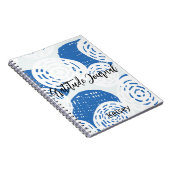 カスタム青と白の円ループ感謝ジャーナル ノートブック (右側)