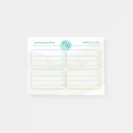 カスタム青と緑の水の色Itノート ポストイット