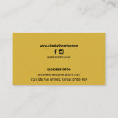 カスタム青と金ゴールドモダンとエレガント 名刺 (裏面)