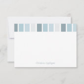 カスタム青ストライプの男の赤ちゃんシャワーサンキュー サンキューカード (正面)