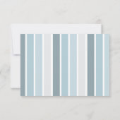 カスタム青ストライプの男の赤ちゃんシャワーサンキュー サンキューカード (裏面)