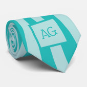 カスタム青パタモノグラムのーンおもしろい ネクタイ (ロール)