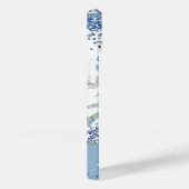 カスタム青フローラグリッターパーソナライズされた名 Case-Mate iPhoneケース (裏面 / 右)