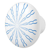 カスタム青抽象芸術ノブ セラミックノブ (右)