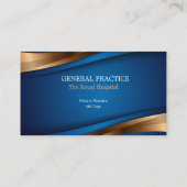 カスタム青王室の金ゴールドモダントレンディープロフェッショナル 名刺 (裏面)