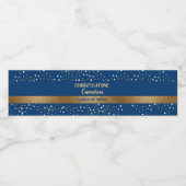 カスタム青王室の金ゴールド卒業 ペットボトルラベル (シングルラベル)