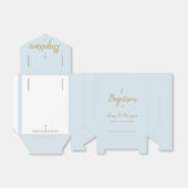 カスタム青金ゴールドクロススクリプトバプテスマの好意ボックス フェイバーボックス (折り畳みなし)