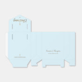 カスタム青金ゴールドクロス《キリスト教》洗礼式や命名式感謝していユー フェイバーボックス (折り畳みなし)