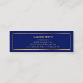 カスタム青金ゴールド卒業式の挿入名刺 コーリングカード (裏面)