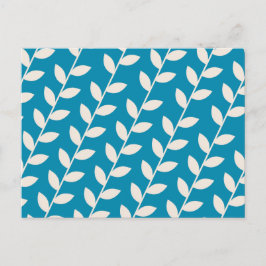 カスタム青70sレトロリーフパターン シーズンポストカード