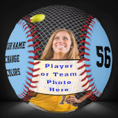 カスタム青、ソフトボール写真ボール、色の変更。 ソフトボール