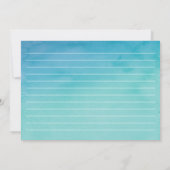 カスタム青/ティール（緑がかった色）水グラデーション色レシピカード (裏面)