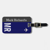 カスタム青 ラゲッジタグ (正面横)