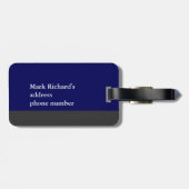 カスタム青 ラゲッジタグ (裏面横)