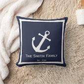 カスタム青・白航海の装飾用クッション クッション (ブランケット)