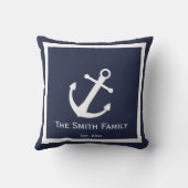 カスタム青・白航海の装飾用クッション クッション (裏面)