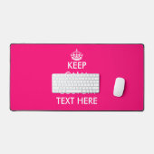 カスタム静保静ネオンピンクデスクマットデザイン デスクマット (キーボード&マウス)