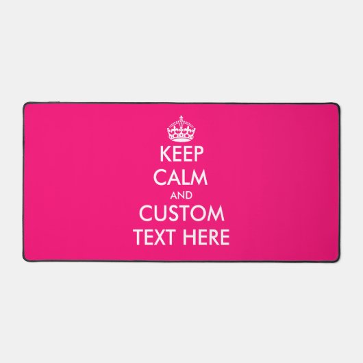 カスタム静保静ネオンピンクデスクマットデザイン デスクマット (正面)