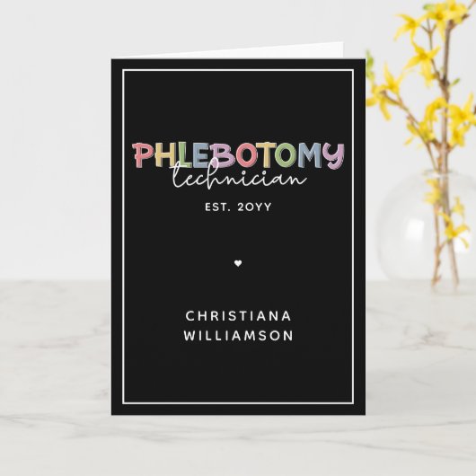 カスタム静脈切除技術者PBT静脈切除技術 カード (黄色い花)