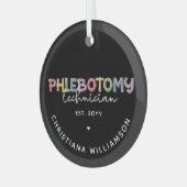 カスタム静脈切除技術者PBT静脈切除技術 ガラスオーナメント (正面左)